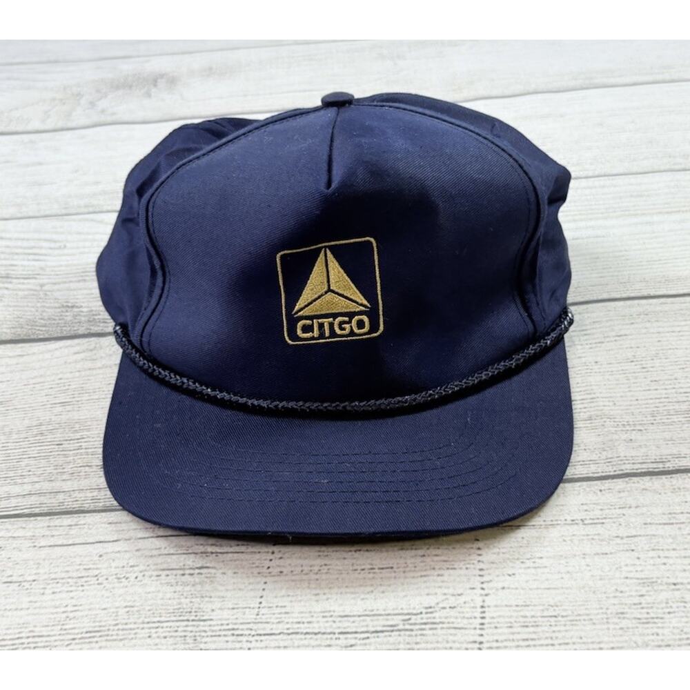 Vintage Citgo Lubricants Blue Snapback Hat Cap One Size